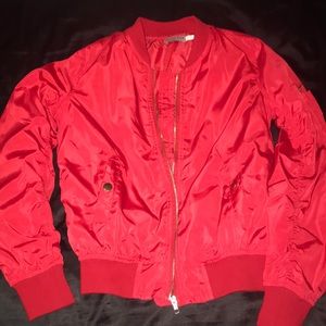 Red Fashion Nova Bomber